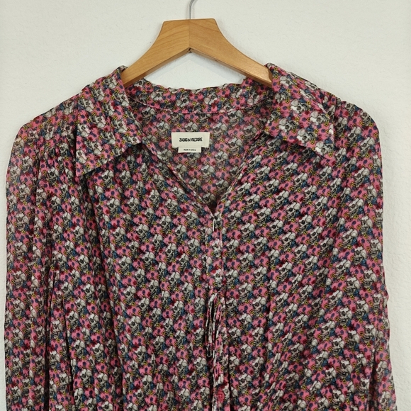 ZADIG & VOLTAIRE Women's Reevas Liberty Skull Mini Cinch Waist Dress Small - Picture 8 of 15